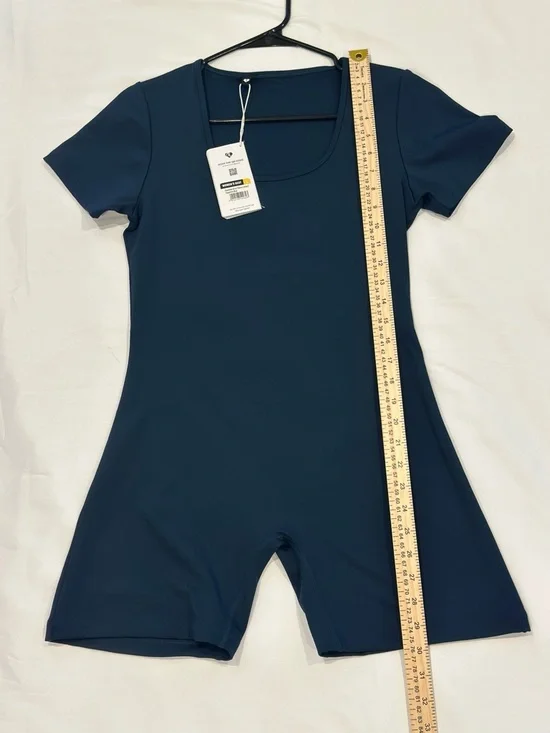 Women’s Best Navy Blue Short Sleeve Unitard - Picture 3 of 6